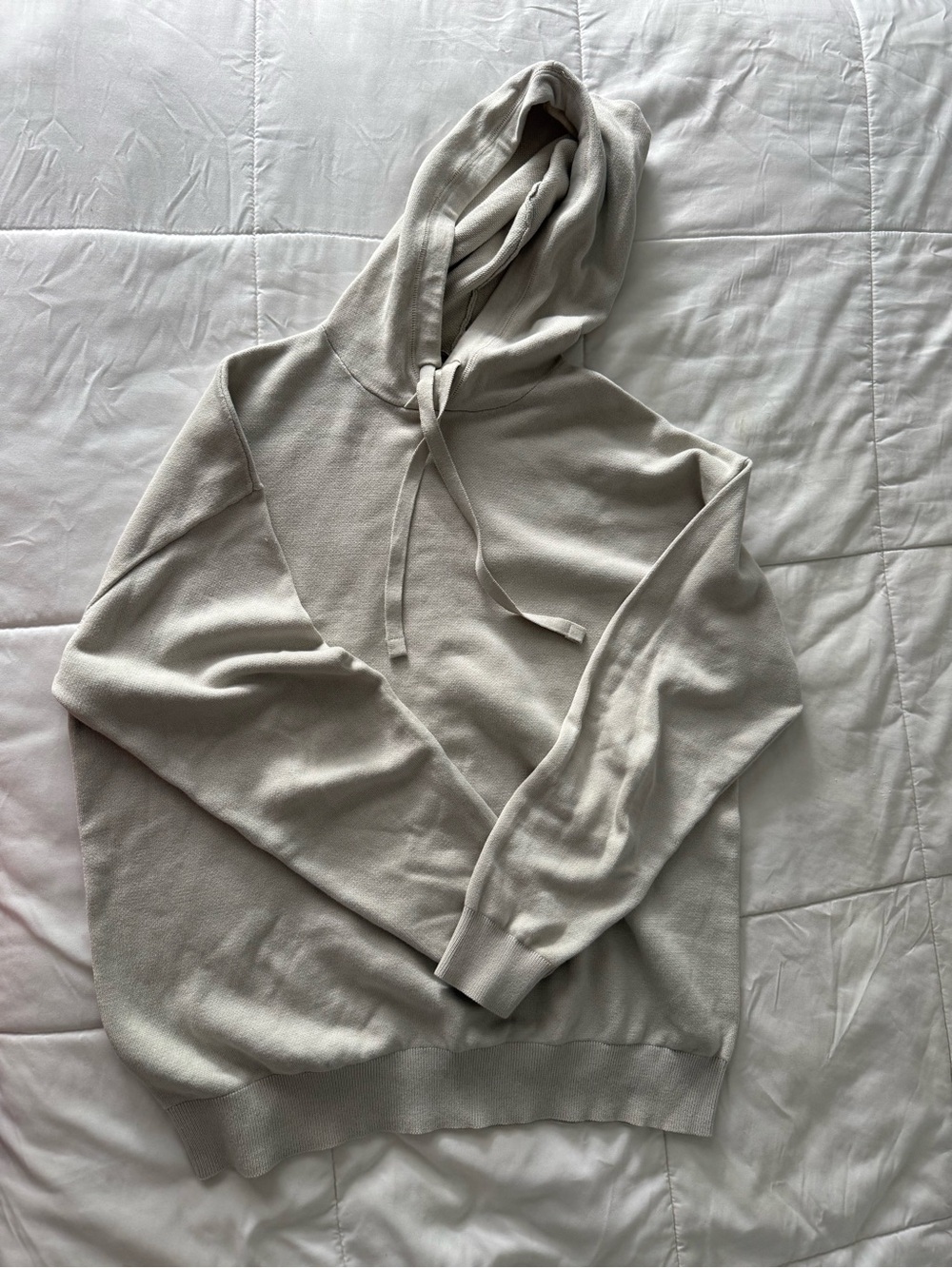 Men’s Zara Light Taupe Hooded Pullover Sweatshirt